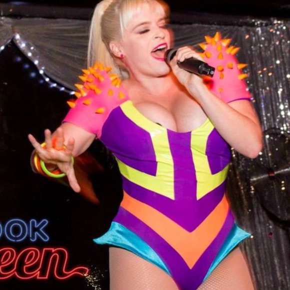 Geoffrey Mac Custom Leotard with Spiked Shoulders - Picture 1 of 5